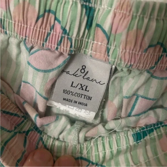 8 Oak Lane Women’s Large Pickleball Pajama Set 100% Cotton - Picture 6 of 7